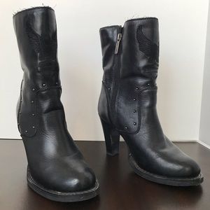 Harley Davidson Leather Heeled Boots